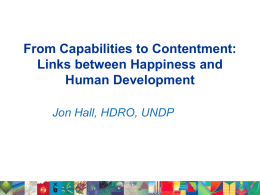 Jon Hall, Policy Specialist, Human Development Report Office, UNDP