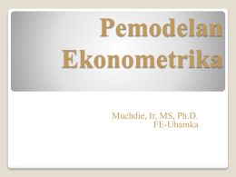 Pert-9 Pemodelan Ekonometrika