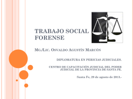 lic. MARCON 2013 - Diplomatura Pericias Judiciales