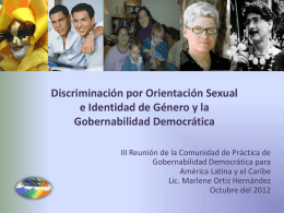 Discriminación por Orientación Sexual e Identidad de Género y la