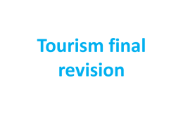 Tourism final revision