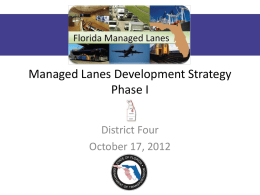 District 4 - Florida Managed Lanes