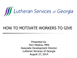 PowerPoint from the Lutheran Services of Georgia presentation