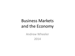 Business Markets and the Economy