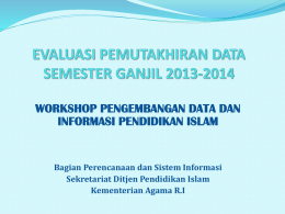 evaluasi pemutakhiran data semester ganjil 2013-2014