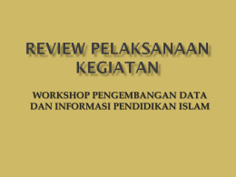 Review Pelaksanaan Kegiatan Workshop 2014