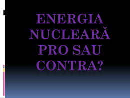 Energia nucleară pro sau contra(1)