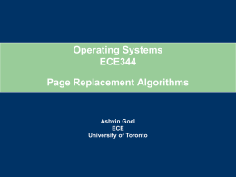 Page Replacement - University of Toronto