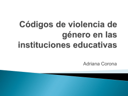 Códigos de violencia de género en las instituciones educativas