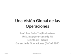 Una Visión Global de las Operaciones