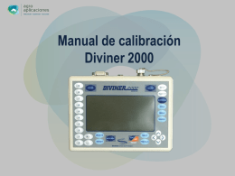 Manual de calibración Diviner 2000