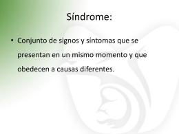 Síndromes Geriátricos - sindromes geriatricos