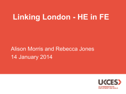Alison Morris and Rebecca Jones, UKCES