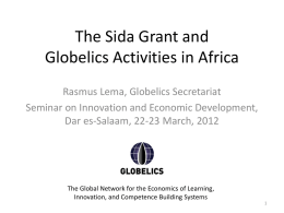 Globelics Activities in Africa