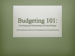 Budgeting 101: Creating and Maintaining a