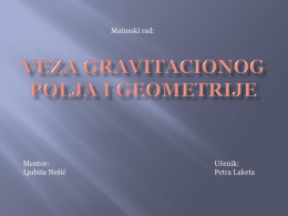 Veza gravitacionog polja i geometrije