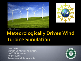 Evan Greer Final Presentation: Meteorologically Driven Wind