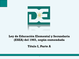 Ley de Educación Elemental y Secundaria (ESEA)