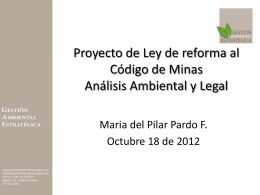 Proyecto de Ley reforma del código minero