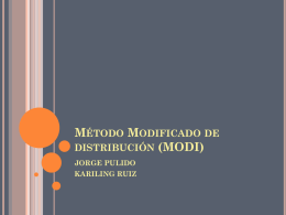 Método Modificado de distribución (MODI)
