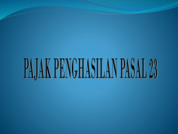 PPh Pasal 23 - Politeknik NSC Surabaya