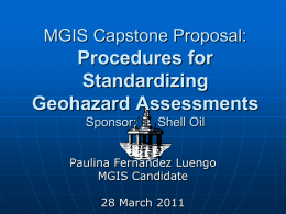 Mapping Standards for Geohazards Assessments