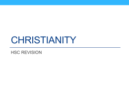 Christianity HSC REVISION