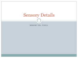 Sensory Details