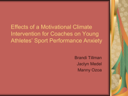 Effects of a Motivational Climate Intervention for Coaches on Young