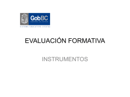 Instrumentos de evaluación formativa