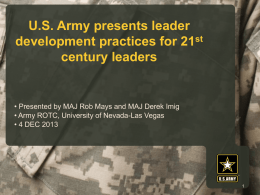 Army Leadership Development