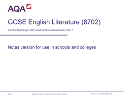 GCSE English Literature (8702)