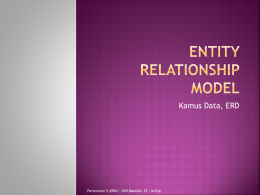Pertemuan 5 (Entity Relationship Model)
