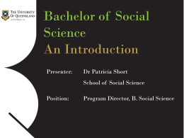An Introduction - School of Social Science