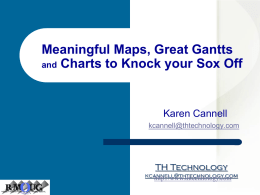 Meaningful Maps, Gantts and Charts