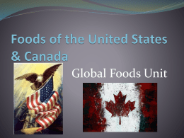 Ch. 48 Foods of the United States & Canada - MHS-AHCA