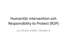 Humanitär intervention och R2P
