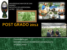 POST GRADO 2012 - Foro de Decanos del Mercosur