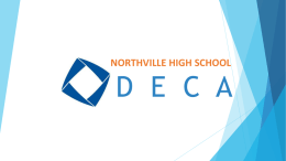 Parent Meeting Presentation - Northville High School DECA