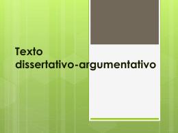 Texto dissertativo/argumentativo