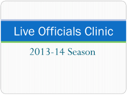 Live Officials Clinic