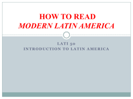 How to Read Modern Latin America