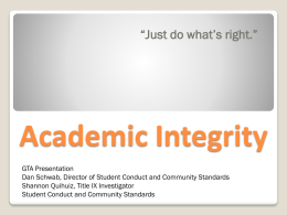 Academic integrity - Oregon State University
