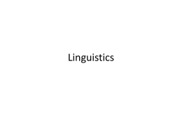 Linguistics and semiotics