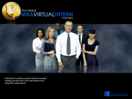不带薪的实习 - Lifebushido MBA Virtual Intern
