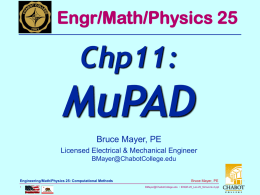 ENGR-25_Lec-27_MuPAD_Intro