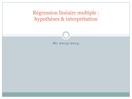 Régression linéaire multiple : hypothèses et interprétation