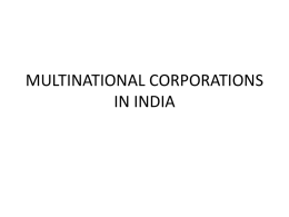 multinational corporations in india ppt