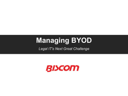 Managing BYOD