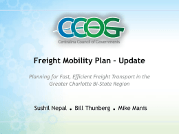 Freight Mobility Project Update 9-10-2014